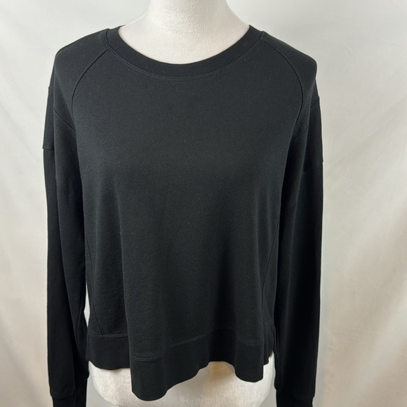 Sweaty Betty After Class Cotton Blend Cropped Black Sweatshirt Size‎ M - NEW - Picture 4 of 14
